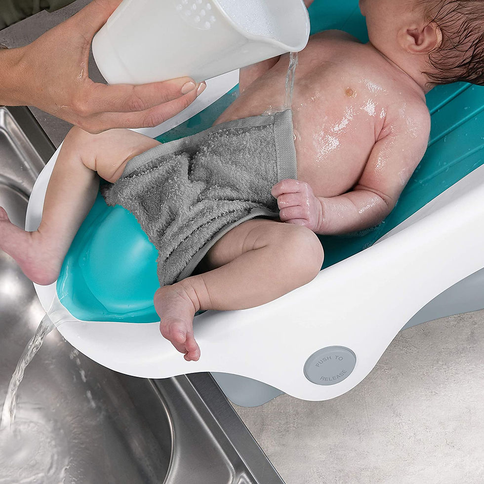 Thumbnail: Summer Clean Rinse Baby Bather- White & Blue