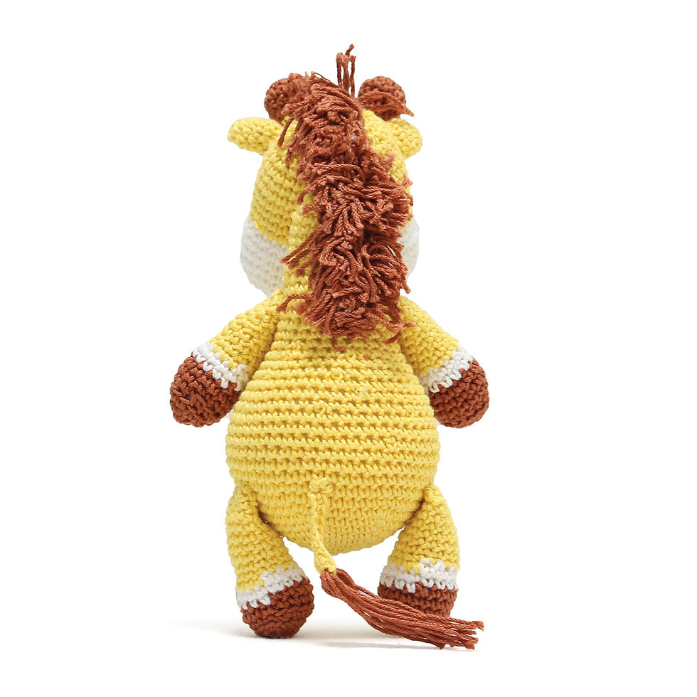 Thumbnail: Happy Thread  Amigurumi Soft Toy- Handmade Crochet- Kinder Giraffe- YELLOW