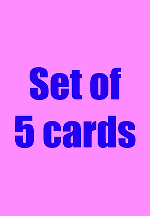 Set of 5 cards