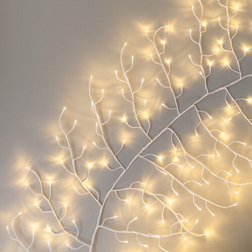Thumbnail: 118" White Climbing Vine Lighted Branches with Warm White LED Lights