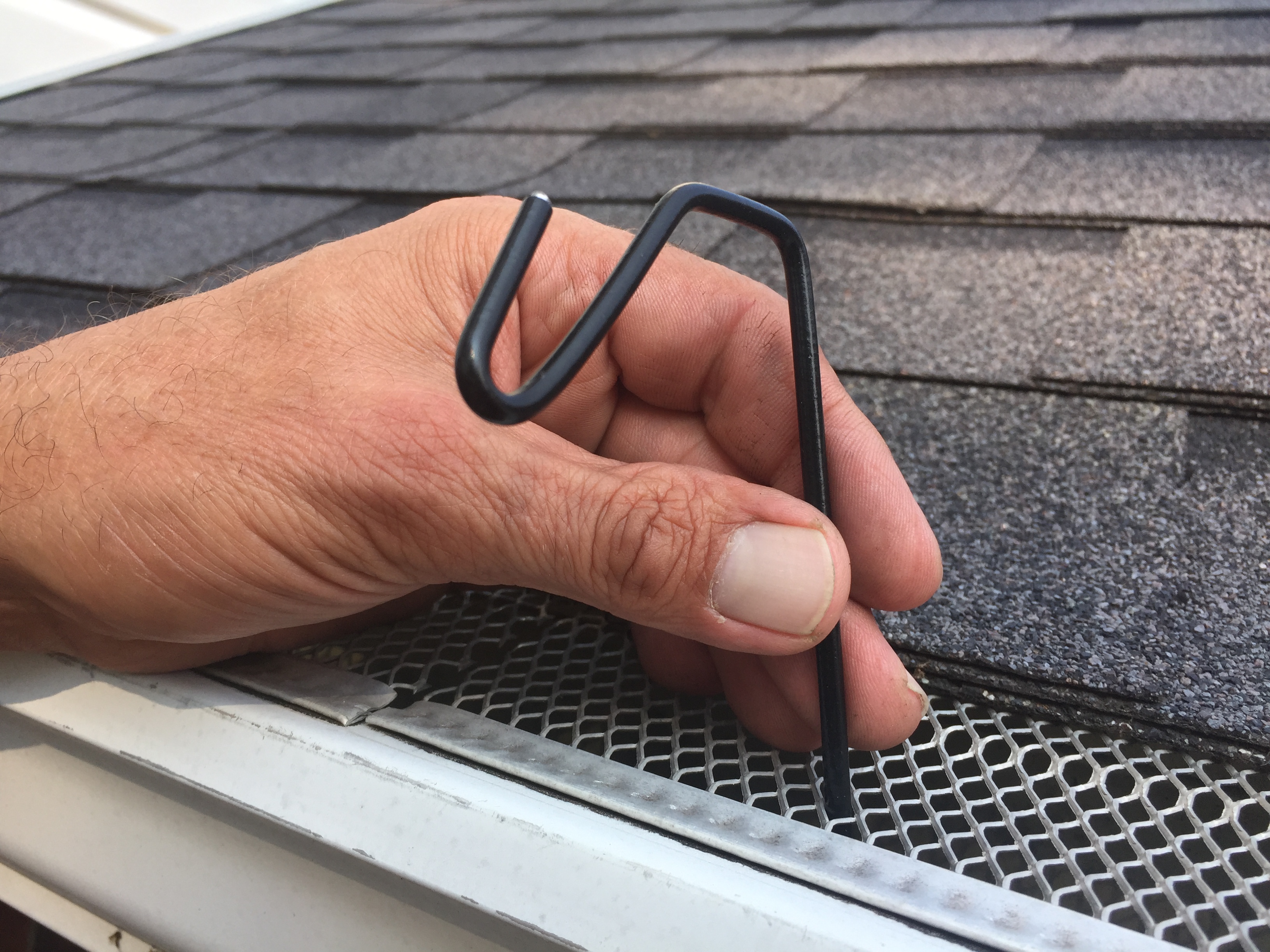 Christmas light hanger for gutter guard LED Christmas Lights