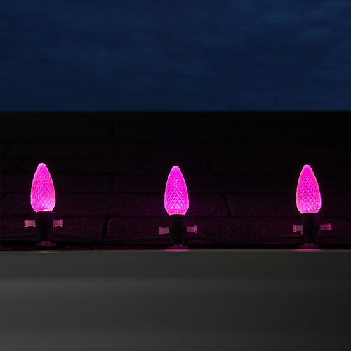 Thumbnail: C9 Faceted Pink OptiCore LED Bulbs