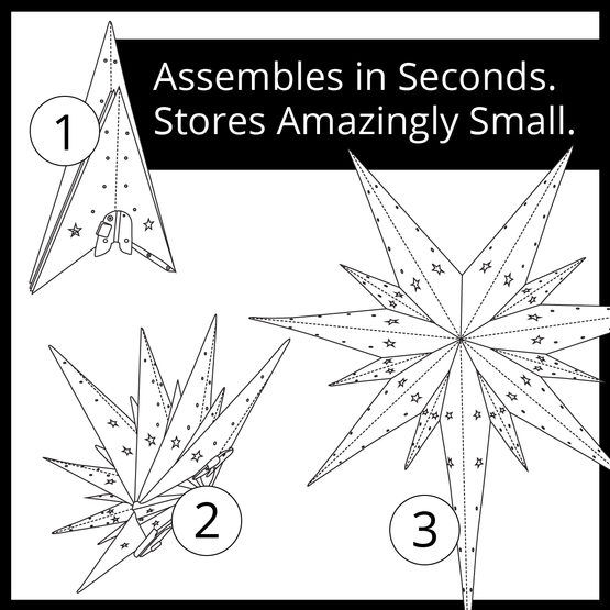 Thumbnail: 26" White Aurora Superstar  Bethlehem Star Light