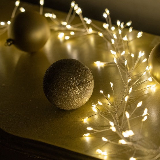 Thumbnail: arm white LED fairy string lights on flexible copper wire, easy to bend and shape, safe low-heat design for children and pets
