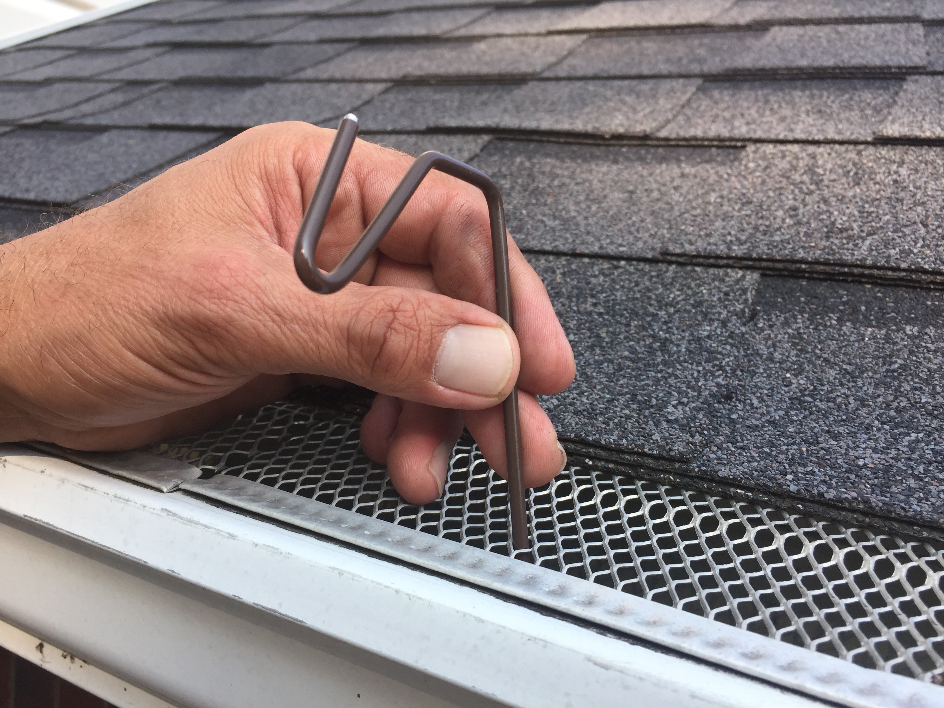 Christmas light hanger for gutter guard LED Christmas Lights