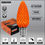 Thumbnail: C9 Faceted Orange OptiCore LED Bulbs pack of 25