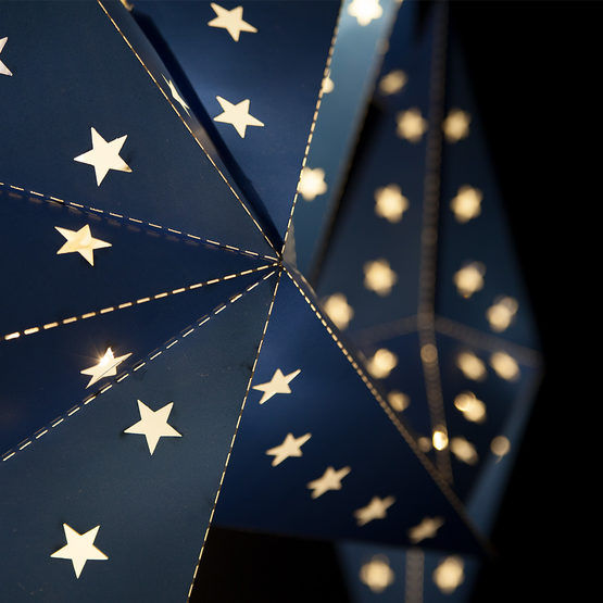 Thumbnail: Blue Aurora Superstar 5 Point Star Light, Fold-Flat, LED Lights, Outdoor Rate