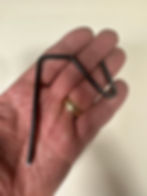 Thumbnail: Black Halloween Christmas Hook fits gutters with mesh leaf gutter guard