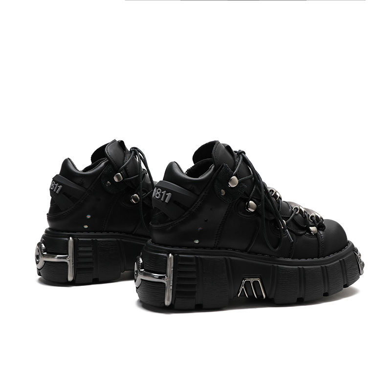 Thumbnail: New 2025 Brand Punk Style Women Shoes Lace-up heel height 6CM Platform Shoes Wom