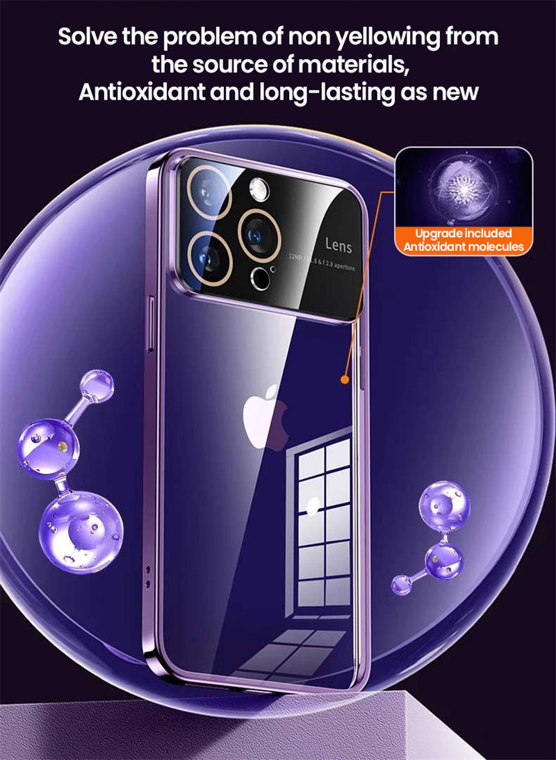 Miniatura: Luxury Plating Clear Hard PC Glass Lens Camera Protection Case For iPhone 17 Pro