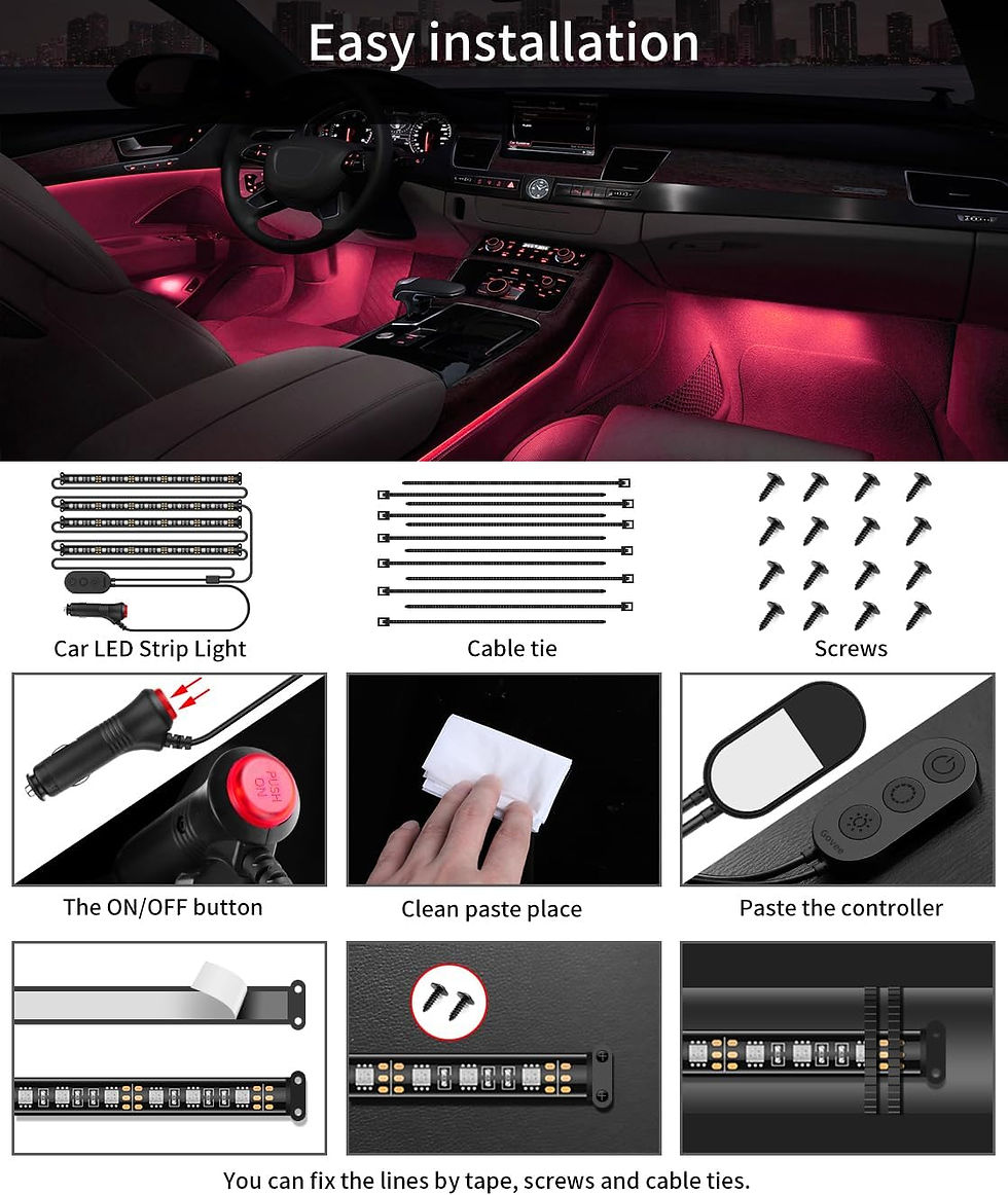 Thumbnail: Car Interior Lights - App Control Only