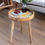 Thumbnail: Handmade Side Table Solid Mango Wood Detachable Legs Vintage Bouquet