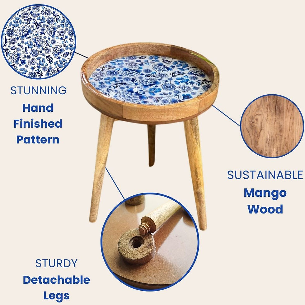 Thumbnail: Santorini Handmade Side Table Large 13" Top With Detachable Legs