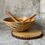 Thumbnail: Leaf Hand Carved Serving Bowl Set With Spoons