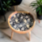 Thumbnail: Handmade Mango Wood Side Table Large 13" Top With Detachable Legs French Paisley