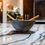 Thumbnail: Ripples Hand Carved Serving Bowl Set With Spoons in Black & White design