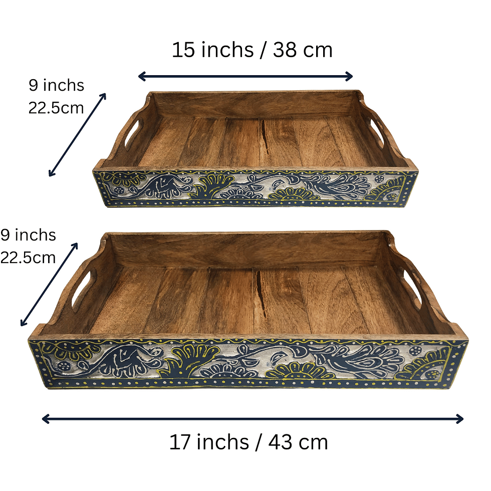 Thumbnail: Hand Carved Serving Tray Heena