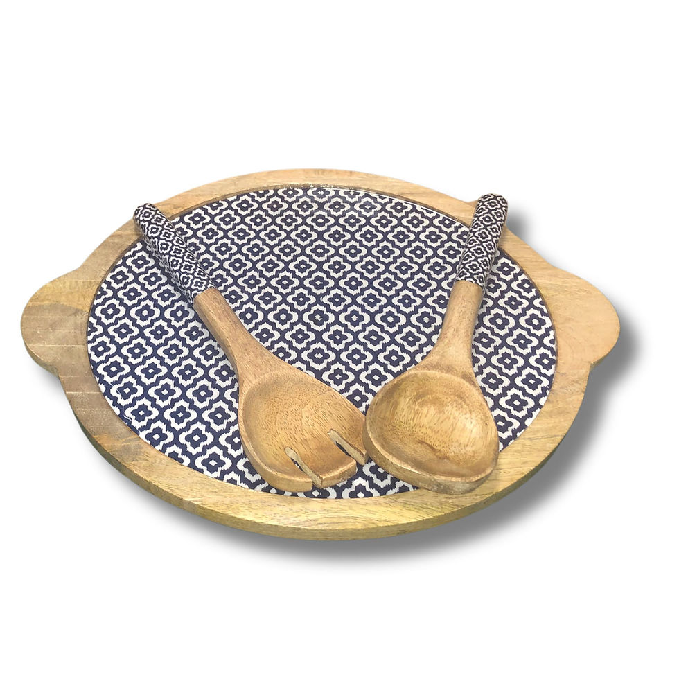 Thumbnail: Sambhal Large Serving Bowl With Lid & Serving Spoons