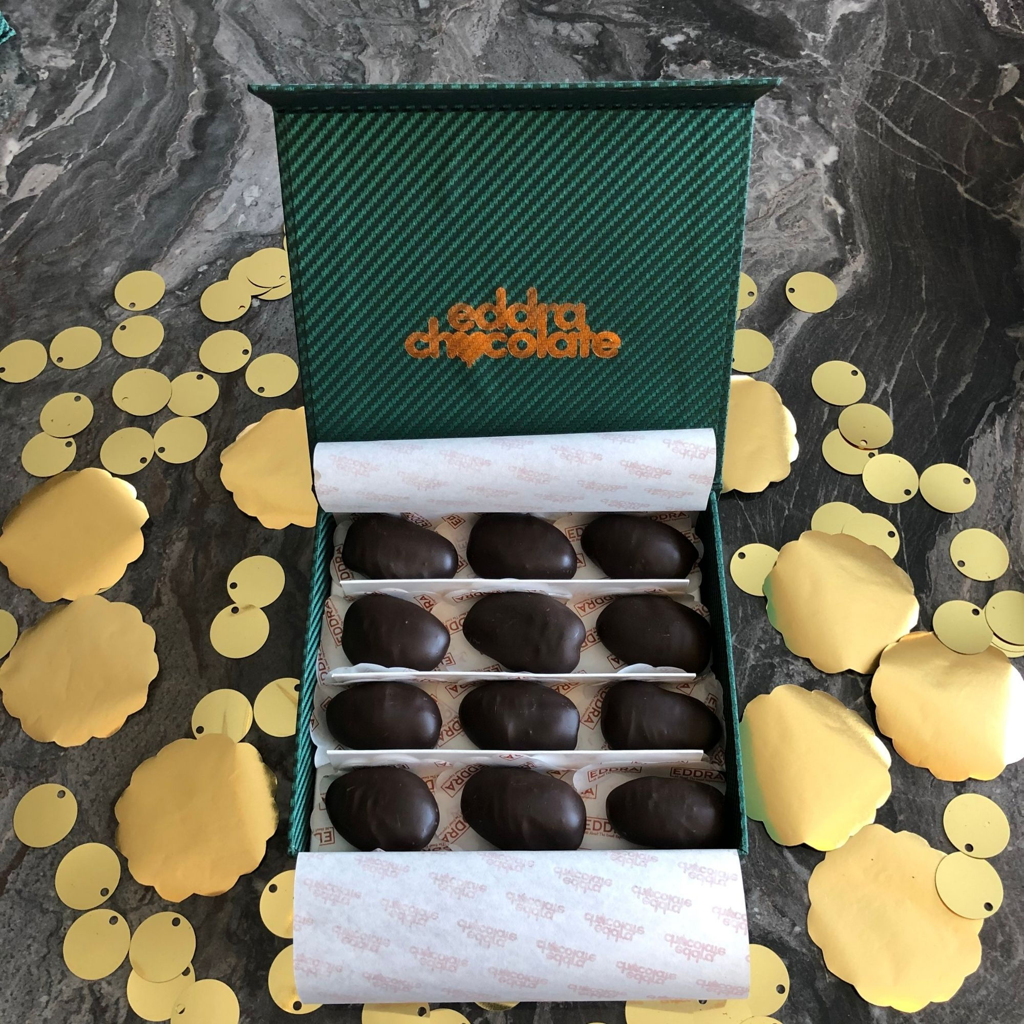 Eddra Chocolate Çikolatalı Hurma Hediye Kutusu 12'li