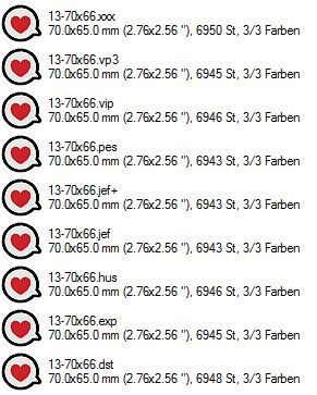 Thumbnail: Embroidery File Heart Speech Bubble