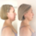 Elena Amani before and after face yoga self-massage in Canberra, Australia