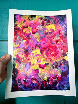 acrylic spirit painting in many different colours, north east, hartlepool 