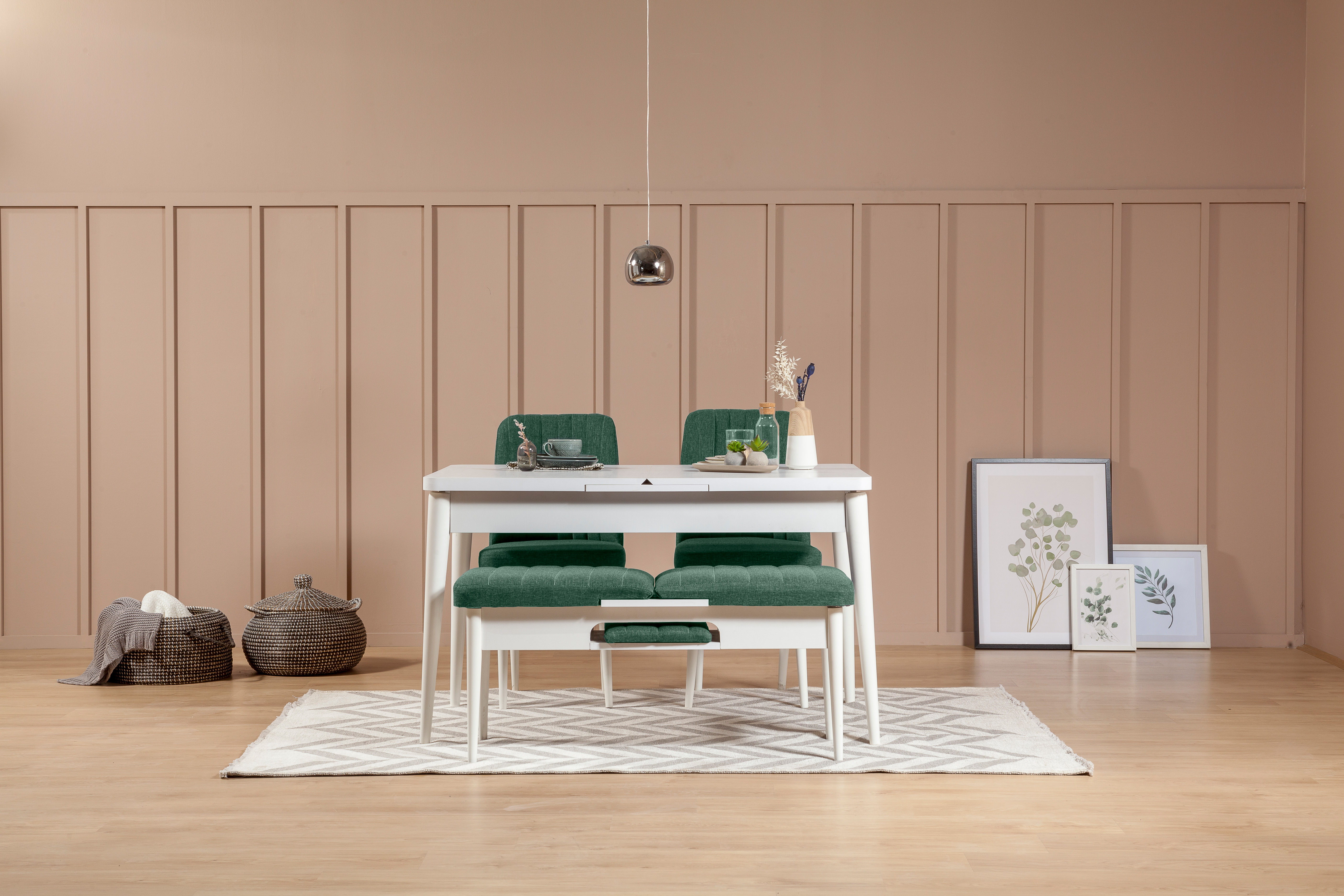 SEMBOL MASA TAKIMI BEYAZ/YEŞİL