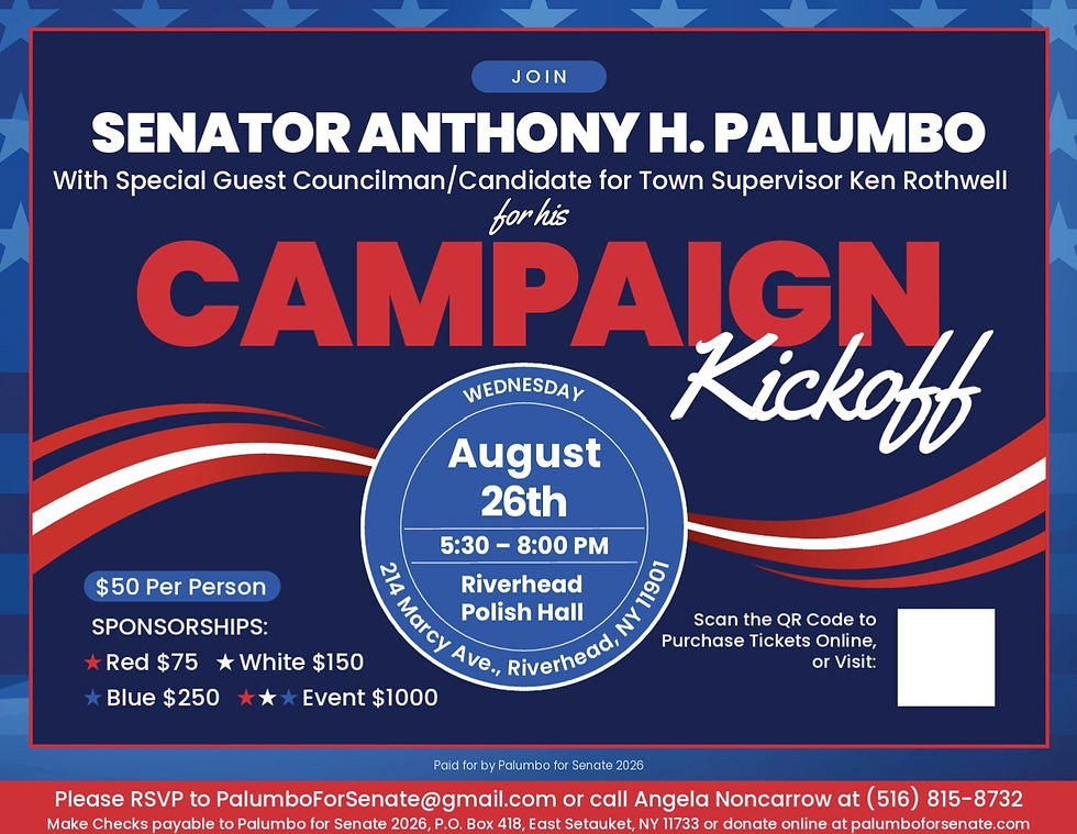 Senator Palumbo's Campaign Kickoff 2026!