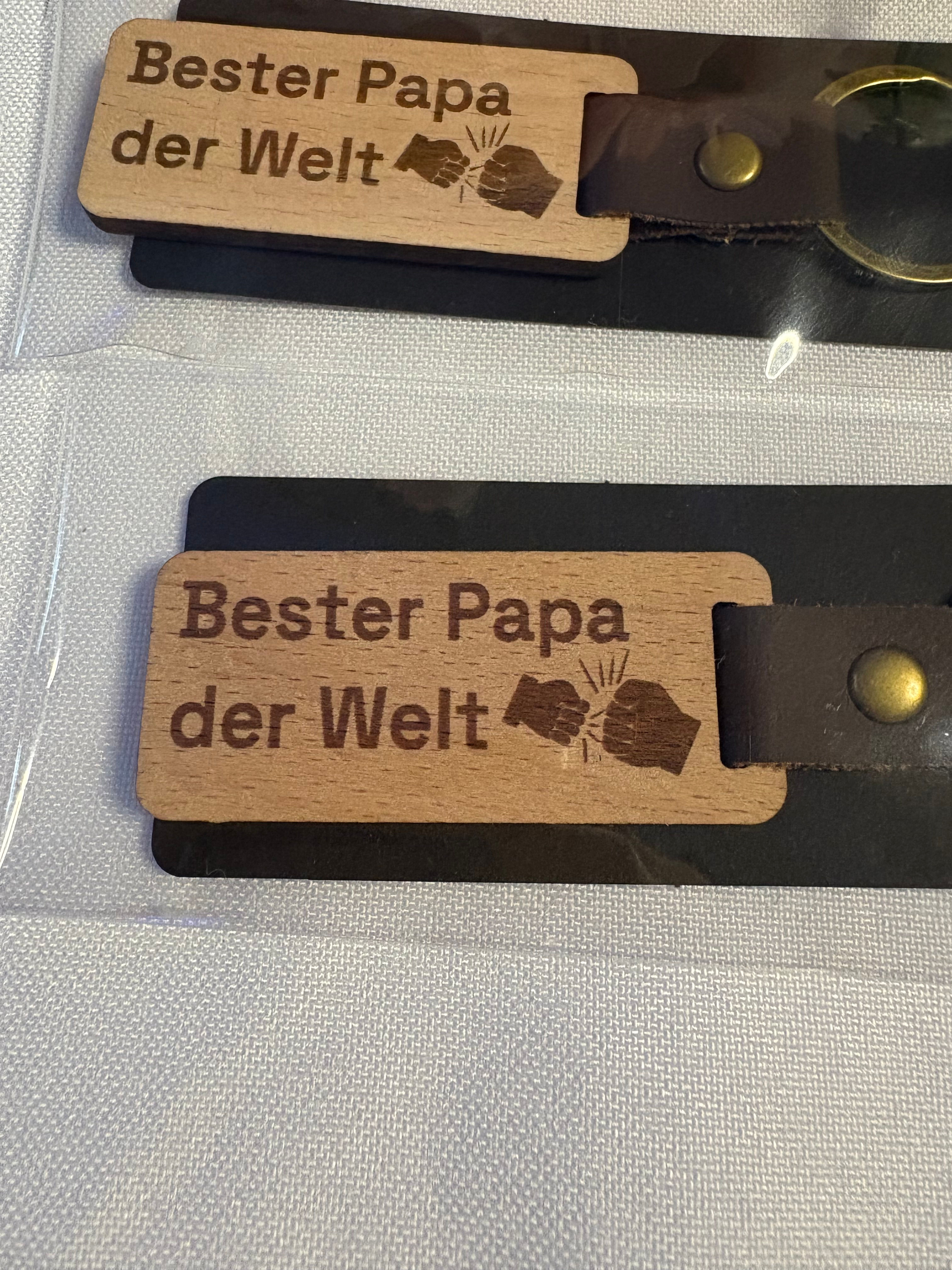 Schlüsselanhänger „Bester Papa der Welt"
