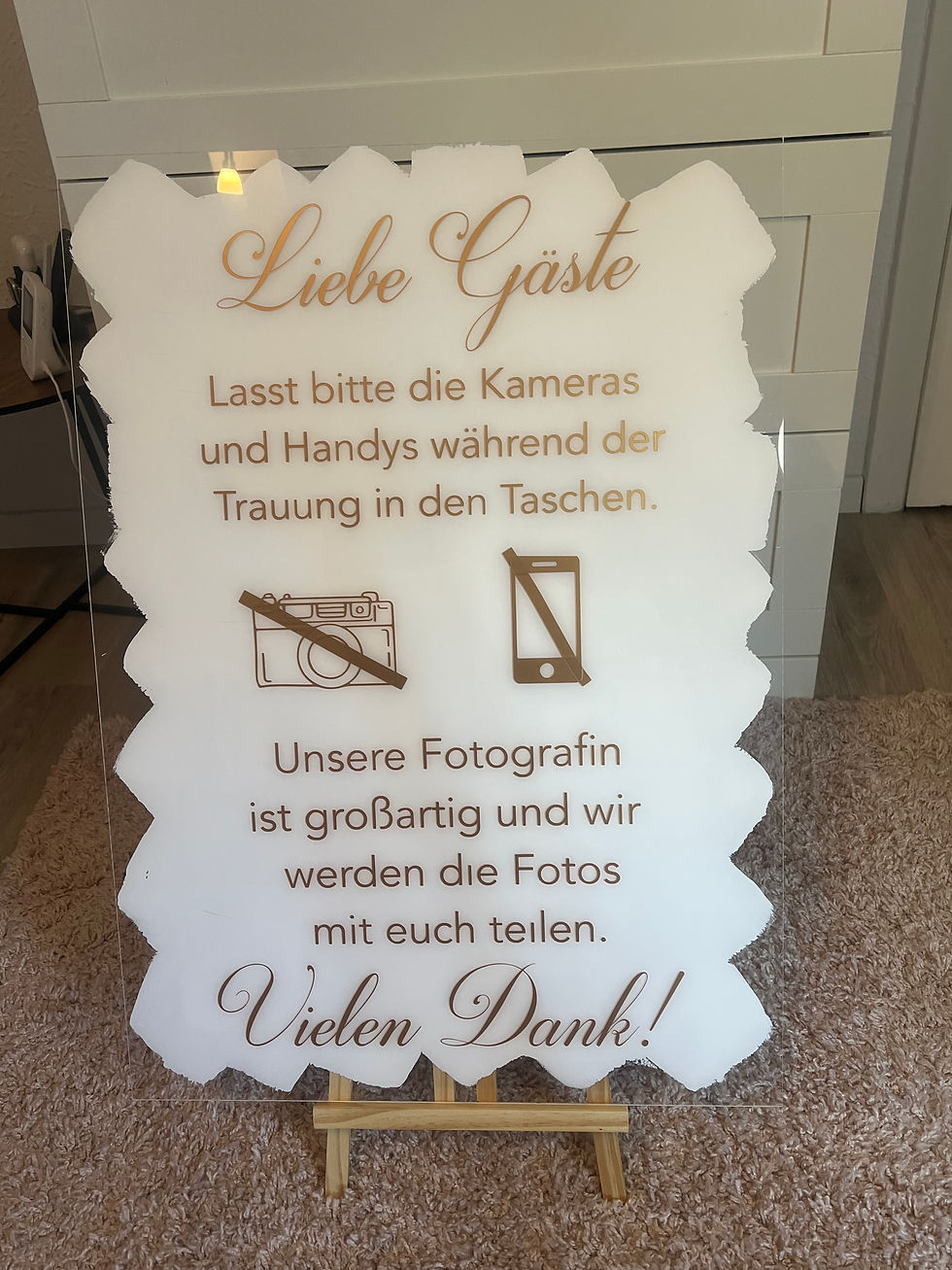 Miniaturbild: "Handyfreie Trauung" Acrylschild