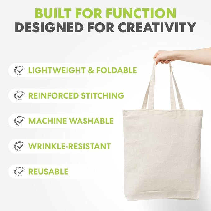 Thumbnail: Custom Printed Canvas Tote Bag