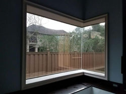 Master bathroom windows with Huper Optik Fusion 10 installed. Great heat control!