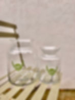 Two different size glass vases