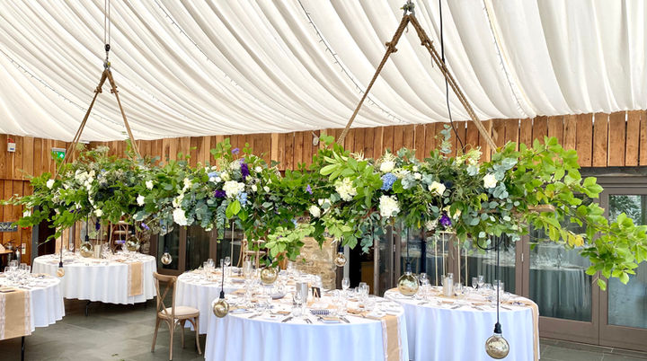 large swing floral arrangement