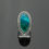 Thumbnail: Over the Ocean Gemstone Statement Ring Floral Design Wide Sterling Silver Shank