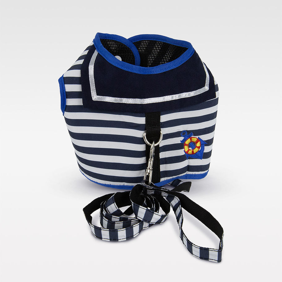VIPDOG Hundegeschirr Leine Set Matrosenstil Blau für kleine Hunde
