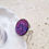 Miniature : Bague ronde argentée violette