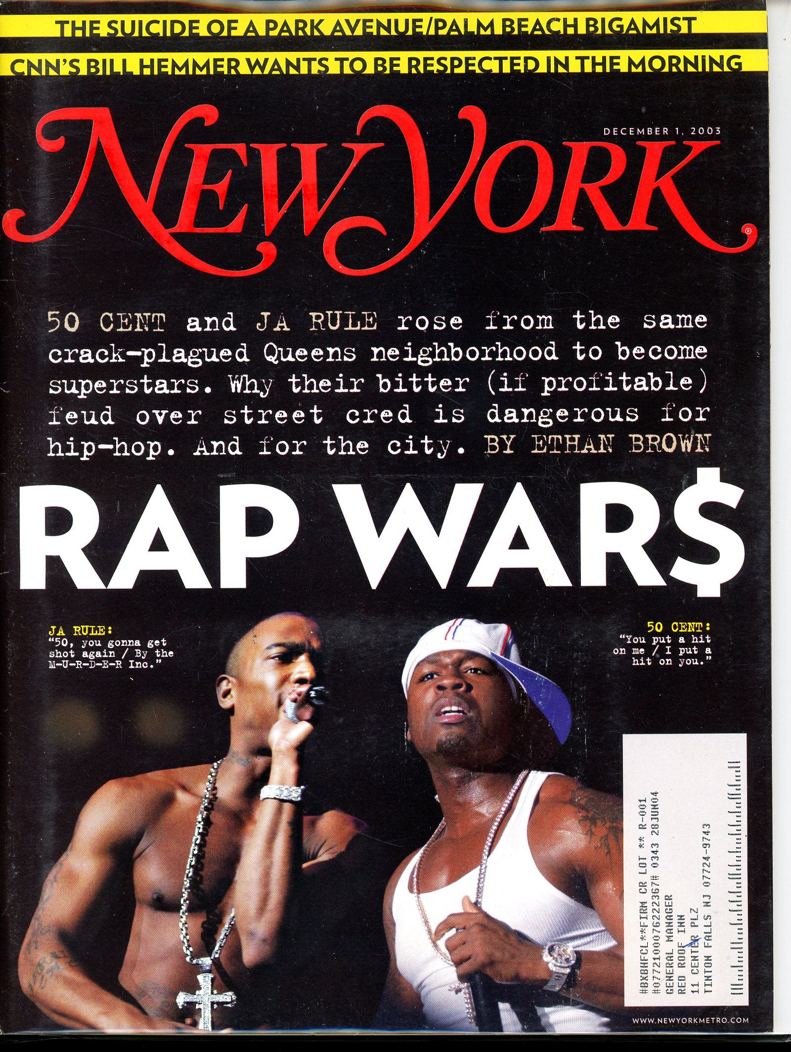 New York Magazine December 2003 50 Cent Ja Rule