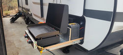 RV pull out shelf to hold Blackstone griddle
