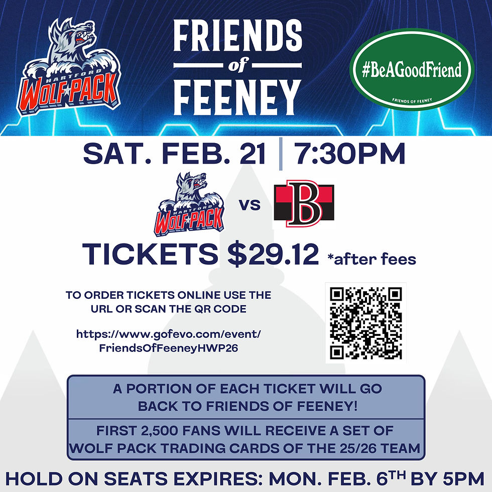 Friends of Feeney Night at the Hartford Wolf Pack