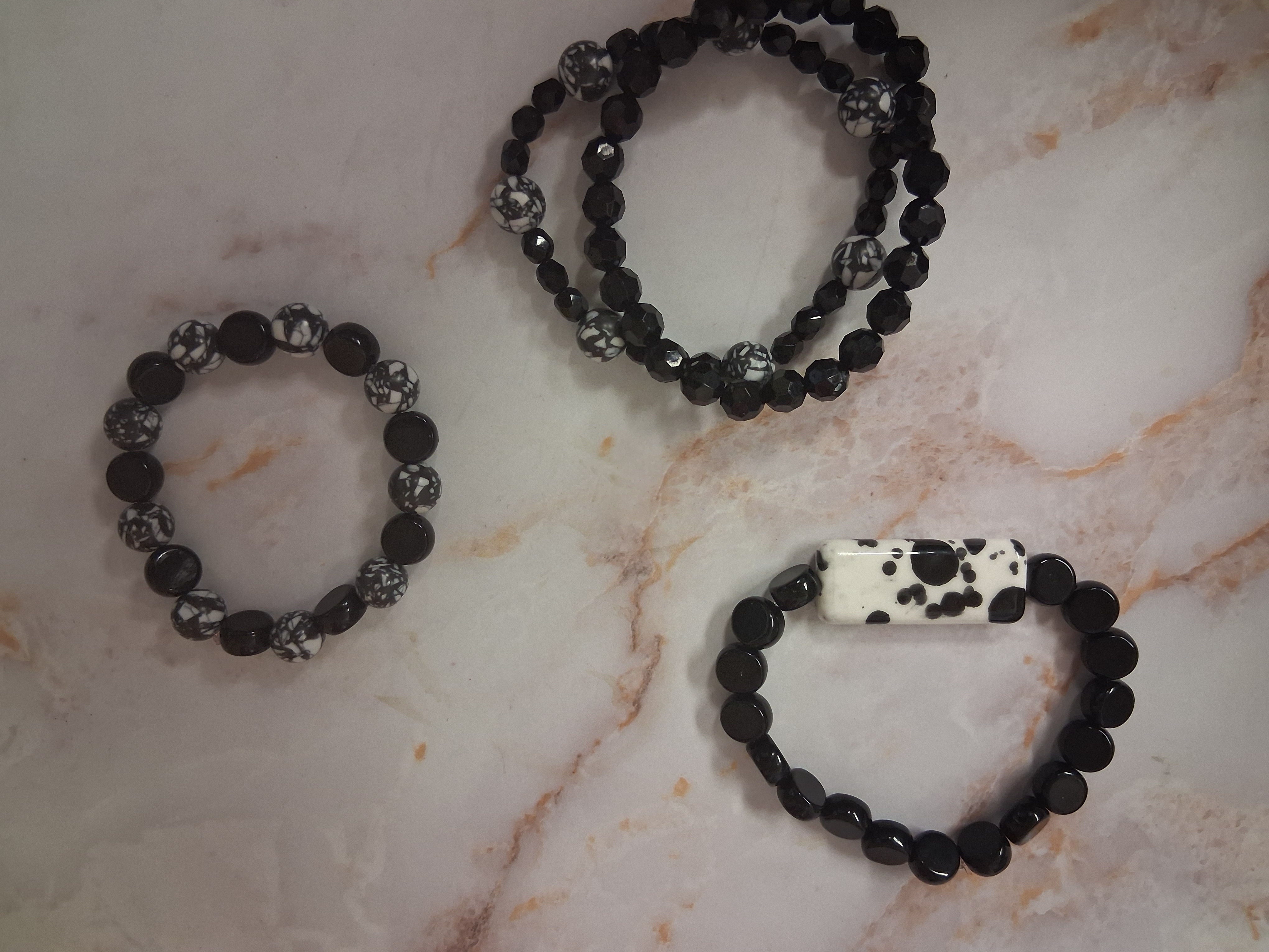 Black on black bracelets individual