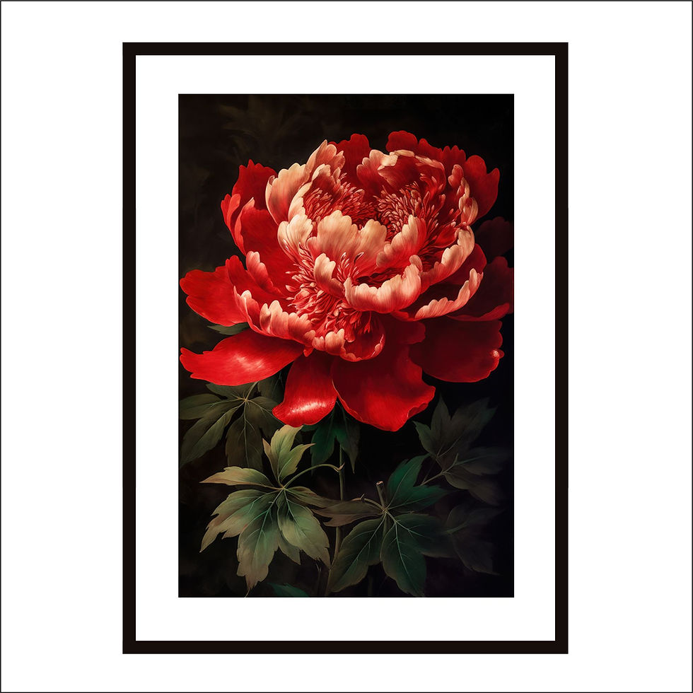 Thumbnail: Red Peony Painting 4