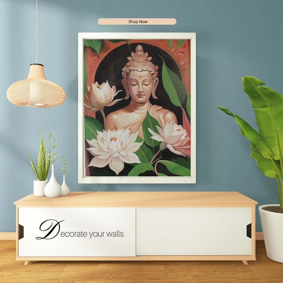 Thumbnail: Buddha Meditating Wall painting