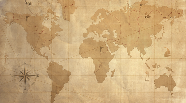 Vintage Map Transparency