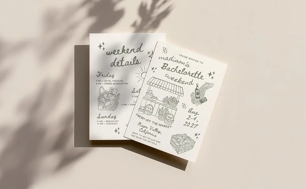 Wine Country Themed Invitations