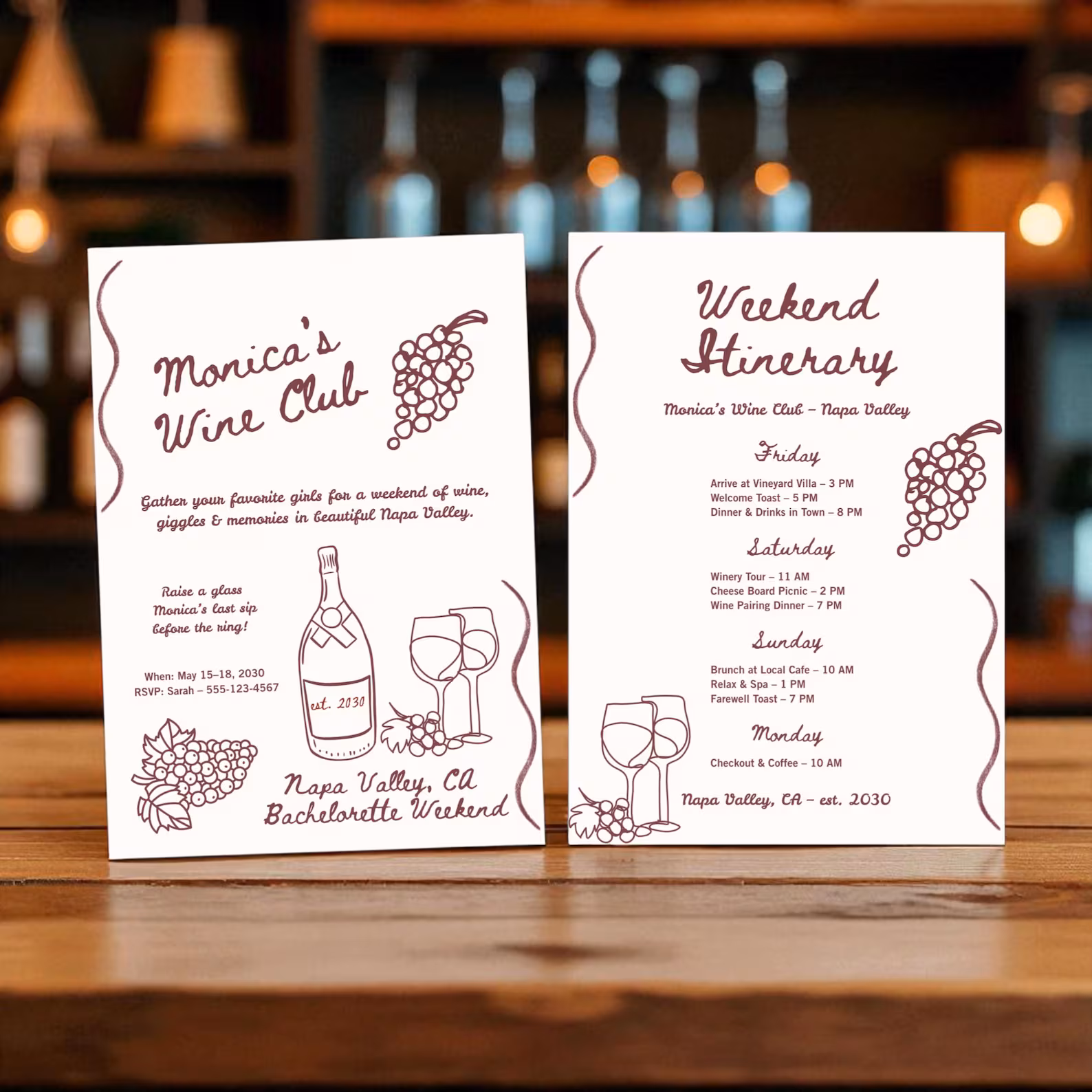 Trip Itinerary - Custom Wine Country Itinerary