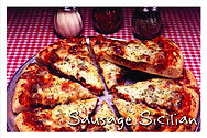 Sicilian Style Sausage Pizza