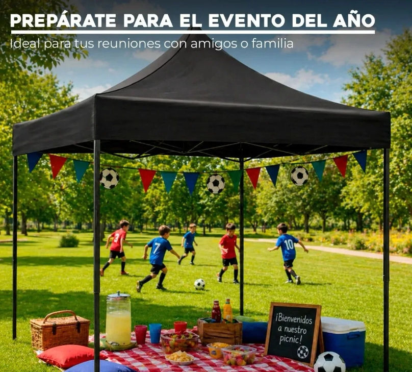 Miniatura: CARPA 2X2  SENCILLA TUBO NEGRO