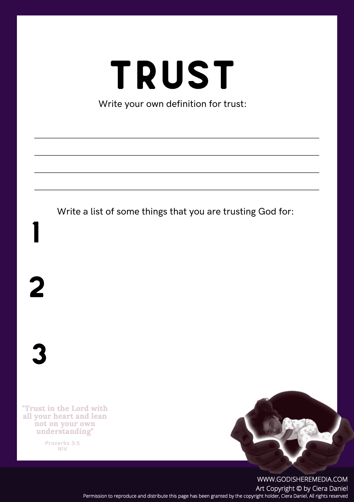 Trust God Worksheet
