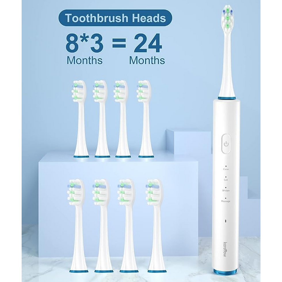 Thumbnail: KareNow Electric Toothbrush for Adults Rechargeable 4 Modes Electric Toothbrush